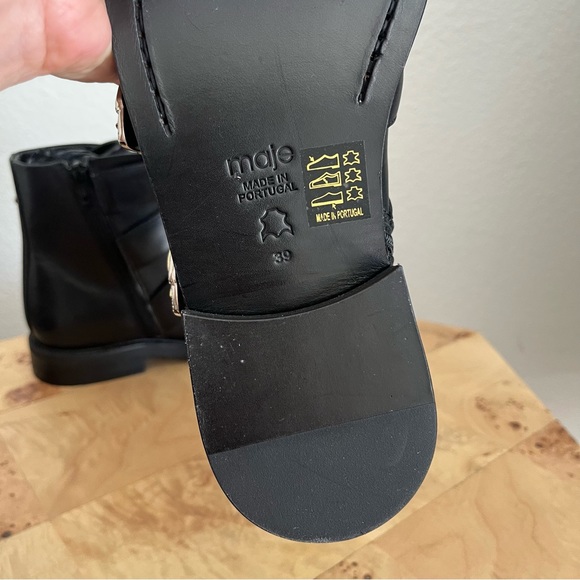 Maje (NWOT) 39 Jackpot Buckled Leather Western Ankle Studded Boots - Picture 8 of 16